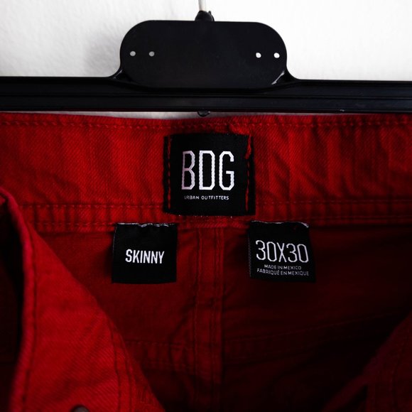 Urban Outfitters BDG Red Ripped Men's Jeans - Picture 5 of 5